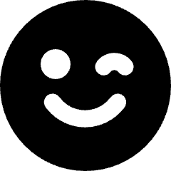 Wink Face Smiley Icon from Micro Solid Set