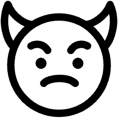 Emoji Angry Face Horns Demon Icon from Ultimate Regular Set