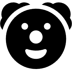 Emoji Clown Face Icon from Ultimate Bold Set