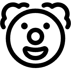 Emoji Clown Face Icon from Ultimate Regular Set