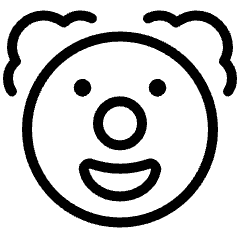 Emoji Clown Face Icon from Ultimate Light Set