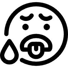 Emoji Hot Face Sweat Icon from Ultimate Regular Set