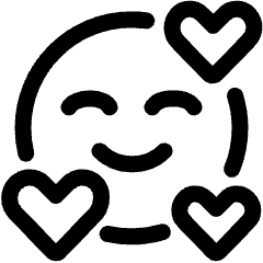 Emoji In Love Heart Face Icon from Ultimate Regular Set