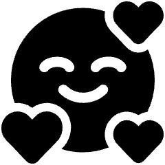 Emoji In Love Heart Face Icon from Ultimate Bold Set