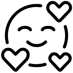 Emoji In Love Heart Face Icon from Ultimate Light Set