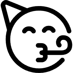 Emoji Partying Face Celebrate Icon from Ultimate Regular Set