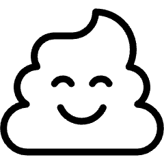 Emoji Poo Funny Icon from Ultimate Light Set