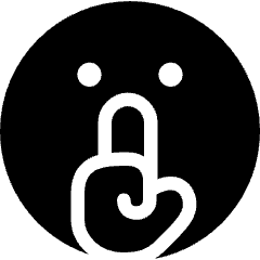 Emoji Shushing Face Quiet Silent Icon from Ultimate Bold Set