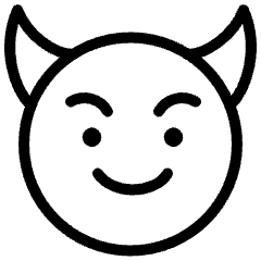Emoji Smiley Face Horns Demon Icon from Ultimate Light Set
