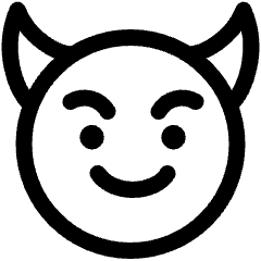 Emoji Smiley Face Horns Demon Icon from Ultimate Regular Set