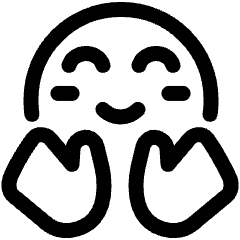 Emoji Smiling Face Open Hands Icon from Ultimate Regular Set