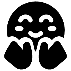 Emoji Smiling Face Open Hands Icon from Ultimate Bold Set