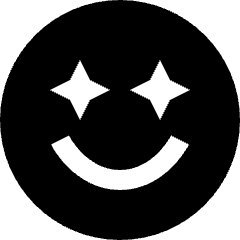 Emoji Star Eyes Icon from Nova Solid Set