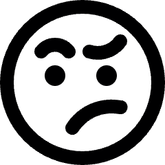 Smiley Concerned Alternate Icon from Ultimate Bold Set