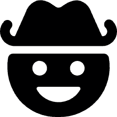 Smiley Cowboy Icon from Ultimate Bold Set
