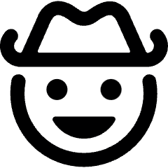 Smiley Cowboy Alternate Icon from Ultimate Bold Set