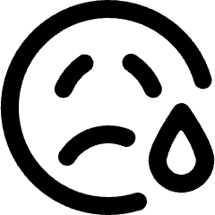Smiley Crying Alternate Icon from Ultimate Bold Set