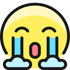 Smiley Crying Rainbow Icon from Ultimate Colors Set