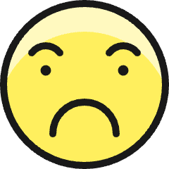 Smiley Disapointed Mad Icon from Ultimate Colors Set