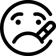 Smiley Fever Icon from Ultimate Regular Set