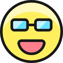 Smiley Glasses Icon from Ultimate Colors Set