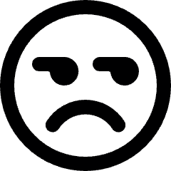 Smiley Grumpy Alternate Icon from Ultimate Bold Set