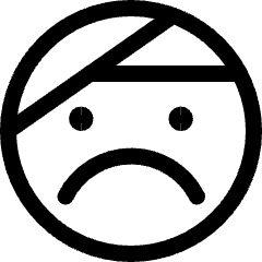 Smiley Head Sick Icon from Ultimate Regular Set