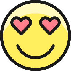 Smiley In Love Icon from Ultimate Colors Set
