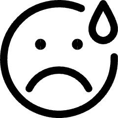 Smiley In Trouble Icon from Ultimate Regular Set