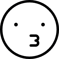 Smiley Kiss 1 Icon from Ultimate Light Set