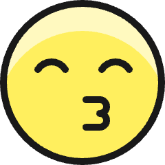 Smiley Kiss 2 Icon from Ultimate Colors Set