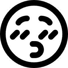 Smiley Kiss Blush Alternate Icon from Ultimate Bold Set