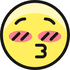 Smiley Kiss Blush Icon from Ultimate Colors Set