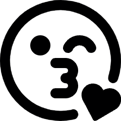 Smiley Kiss Heart Alternate Icon from Ultimate Bold Set