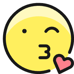 Smiley Kiss Heart Icon from Ultimate Colors Set