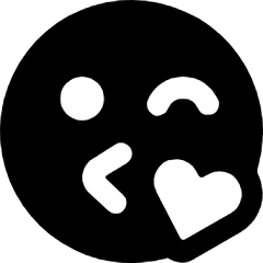 Smiley Kiss Heart Icon from Ultimate Bold Set