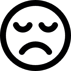 Smiley Sad Alternate Icon from Ultimate Bold Set