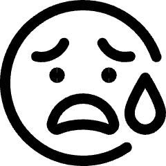 Smiley Sad Crying 1 Icon from Ultimate Regular Set