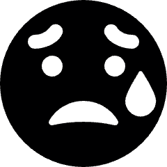 Smiley Sad Crying 1 Icon from Ultimate Bold Set