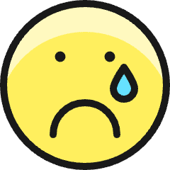 Smiley Sad Crying Icon from Ultimate Colors Set