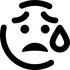 Smiley Sad Crying Alternate 1 Icon from Ultimate Bold Set