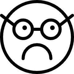 Smiley Sad Nerd Icon from Ultimate Light Set