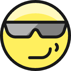 Smiley Smirk Glasses Icon from Ultimate Colors Set