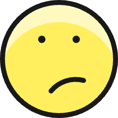 Smiley Unhappy Icon from Ultimate Colors Set