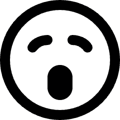 Smiley Yawn Alternate Icon from Ultimate Bold Set