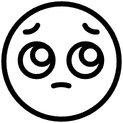 Smoji Pleading Face Icon from Ultimate Light Set