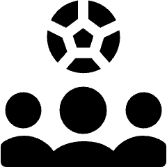 Soccer Audience Team Icon from Ultimate Bold Set