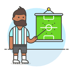 Soccer Football Plan 2 Illustration from UX Colors Set
