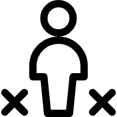 Social Distancing Not Allowed Space Man Icon from Ultimate Regular Set