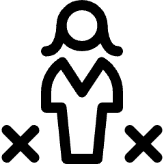 Social Distancing Not Allowed Space Woman Icon from Ultimate Regular Set